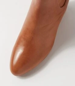 Mimer Tan Natural Heel Leather Chelsea Boots -Lynx Shoes Shop TO13265T78LE 5