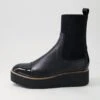 Nennet Black Mix Chelsea Boots -Lynx Shoes Shop TO13269BLAEX 2