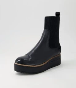 Nennet Black Mix Chelsea Boots -Lynx Shoes Shop TO13269BLAEX 3