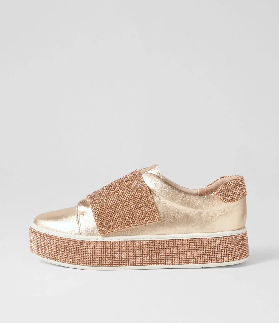 Nellee Champagne Leather Jewels Sneakers 3 Nellee Champagne Leather Jewels Sneakers