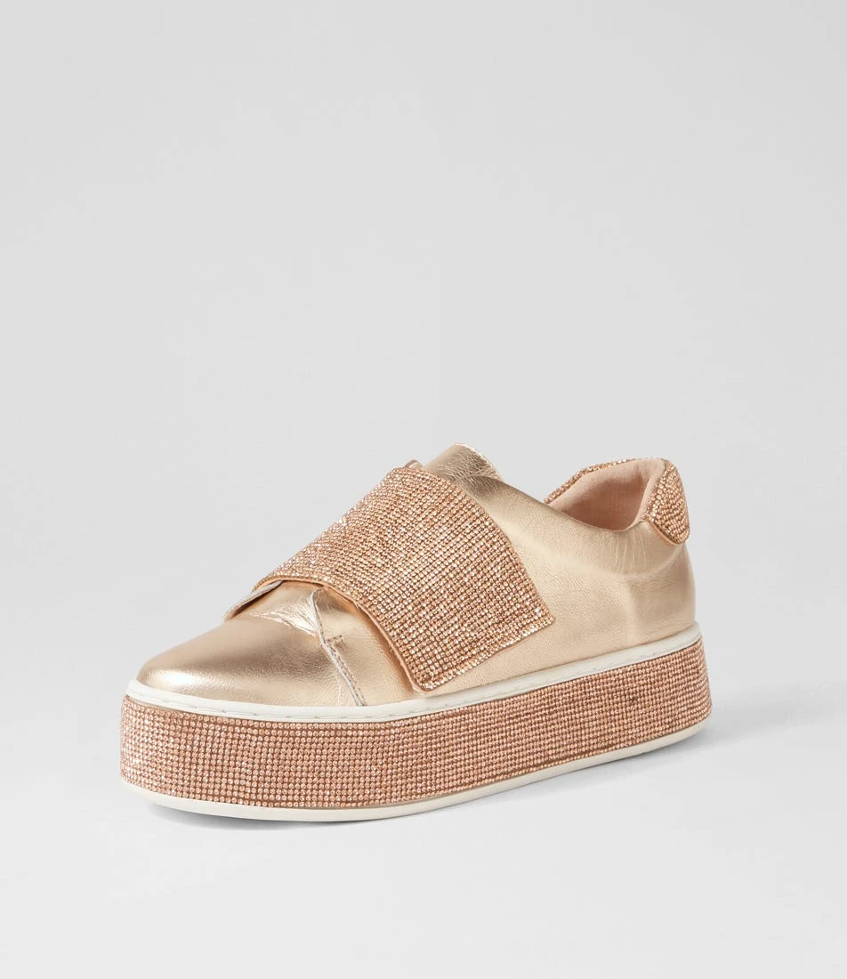 Nellee Champagne Leather Jewels Sneakers 4 Nellee Champagne Leather Jewels Sneakers - Image 2