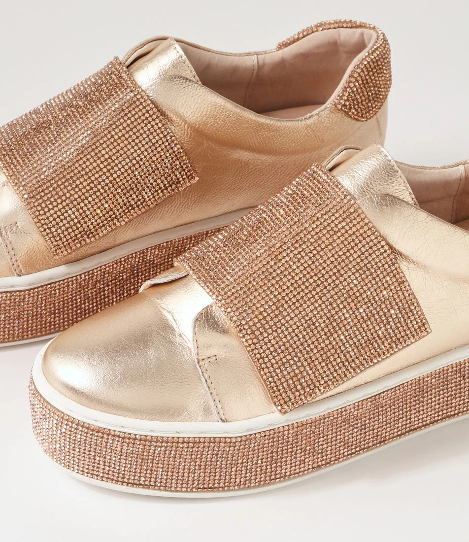 Nellee Champagne Leather Jewels Sneakers 7 Nellee Champagne Leather Jewels Sneakers - Image 5