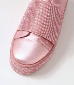 Nellee Pink Satin Metallic Leather Jewels Sneakers -Lynx Shoes Shop TO13271MZO2I 5