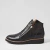 Ohmyes Black Croc Leather Ankle Boots -Lynx Shoes Shop TO13272B7516 2