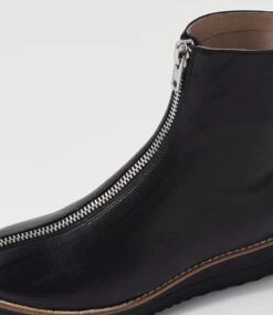 Oseda Black Leather Ankle Boots -Lynx Shoes Shop TO13274B75LE 6