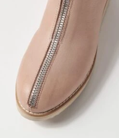 Oseda Cafe Nude Leather Ankle Boots -Lynx Shoes Shop TO13274NZJLE 5