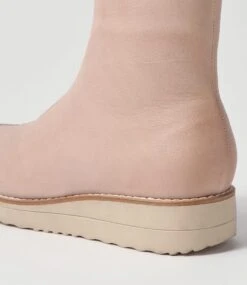 Oseda Cafe Nude Leather Ankle Boots -Lynx Shoes Shop TO13274NZJLE 6