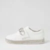 Poppiey White Silver Jewels Leather Sneakers -Lynx Shoes Shop TO13277W952I 2