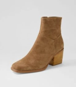 Raxel Light Choc Suede Ankle Boots -Lynx Shoes Shop TO13278EIVSU 3
