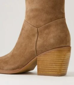 Raxel Light Choc Suede Ankle Boots -Lynx Shoes Shop TO13278EIVSU 6