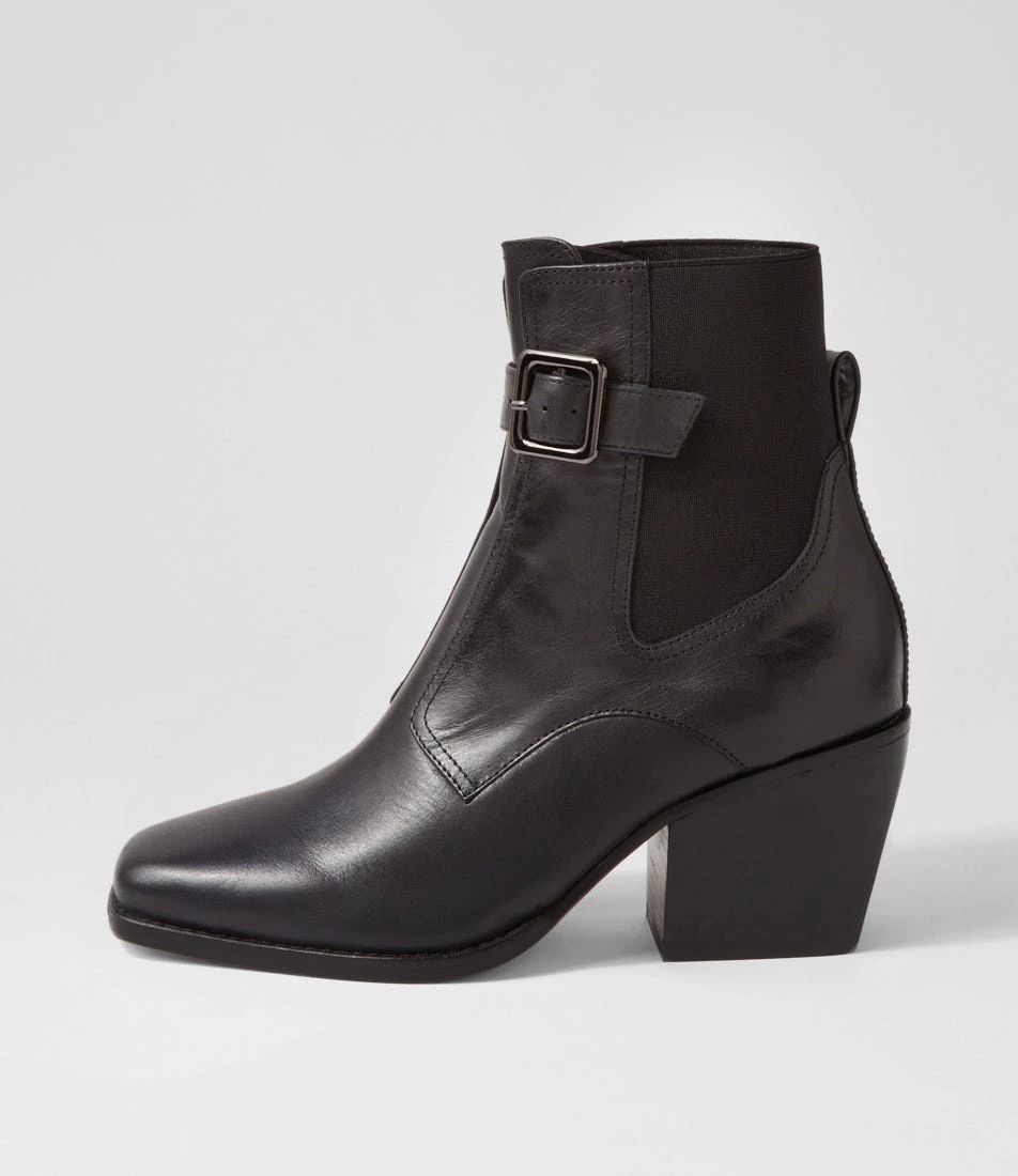 Relsea Black Leather Elastic Chelsea Boots 3 Relsea Black Leather Elastic Chelsea Boots