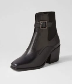 Relsea Black Leather Elastic Chelsea Boots 8 Relsea Black Leather Elastic Chelsea Boots -Lynx Shoes Shop TO13279B6663 3