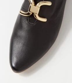 Sommals Black Leather Flat Shoes -Lynx Shoes Shop TO13283BLALE 5