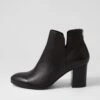 Ufollow Black Leather Ankle Boots -Lynx Shoes Shop TO13290B66LE 2