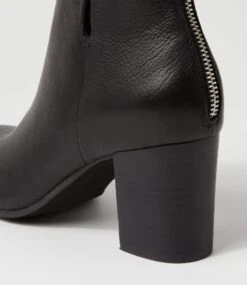 Ufollow Black Leather Ankle Boots 11 Ufollow Black Leather Ankle Boots -Lynx Shoes Shop TO13290B66LE 6
