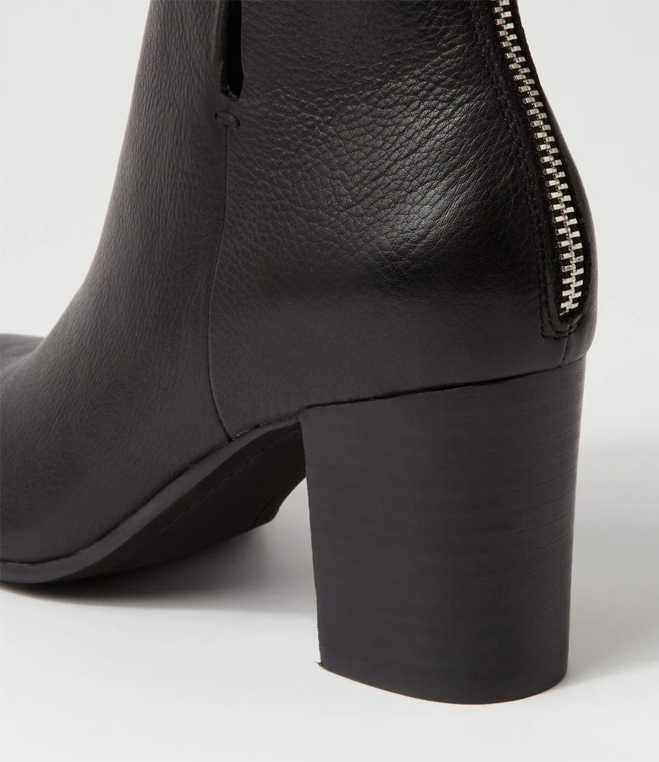 Ufollow Black Leather Ankle Boots 7 Ufollow Black Leather Ankle Boots - Image 5