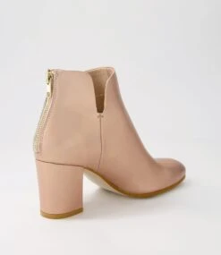 Ufollow Rose Gold Rainbow Leather Ankle Boots -Lynx Shoes Shop TO13290MZPLE 4