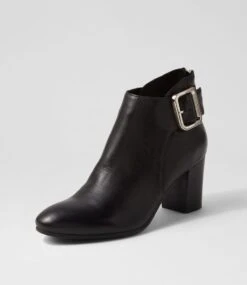Umost Black Leather Ankle Boots -Lynx Shoes Shop TO13292B66LE 3