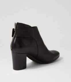 Umost Black Leather Ankle Boots -Lynx Shoes Shop TO13292B66LE 4