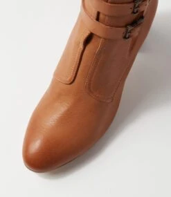 Utoast Cognac Choc Leather Elastic Ankle Boots -Lynx Shoes Shop TO13295EQT63 5