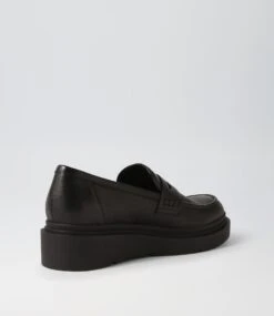 Zoafa Black Leather Loafers -Lynx Shoes Shop TO13297B75LE 4