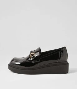 Zidaz Black Patent Leather Loafers