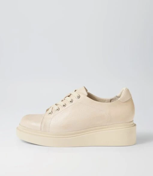 Zilyar Milk Leather Lace Up Flats -Lynx Shoes Shop TO13299WZ4LE 2