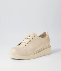 Zilyar Milk Leather Lace Up Flats -Lynx Shoes Shop TO13299WZ4LE 3