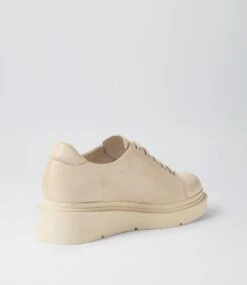 Zilyar Milk Leather Lace Up Flats -Lynx Shoes Shop TO13299WZ4LE 4