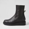 Zonita Black Leather Ankle Boots 1 Zonita Black Leather Ankle Boots -Lynx Shoes Shop TO13303B75LE 2