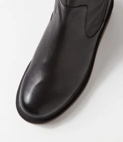 Zonita Black Leather Ankle Boots 10 Zonita Black Leather Ankle Boots -Lynx Shoes Shop TO13303B75LE 5