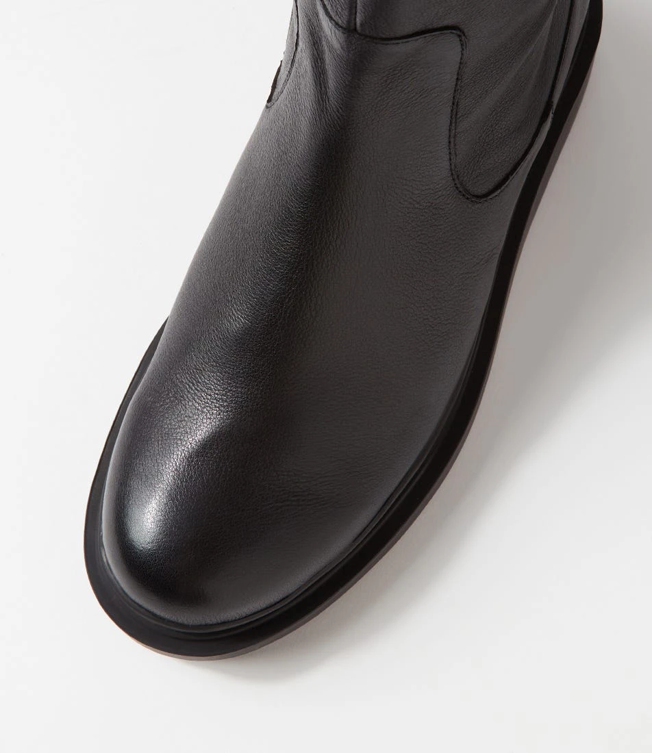 Zonita Black Leather Ankle Boots 6 Zonita Black Leather Ankle Boots - Image 4