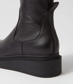 Zonita Black Leather Ankle Boots 11 Zonita Black Leather Ankle Boots -Lynx Shoes Shop TO13303B75LE 6