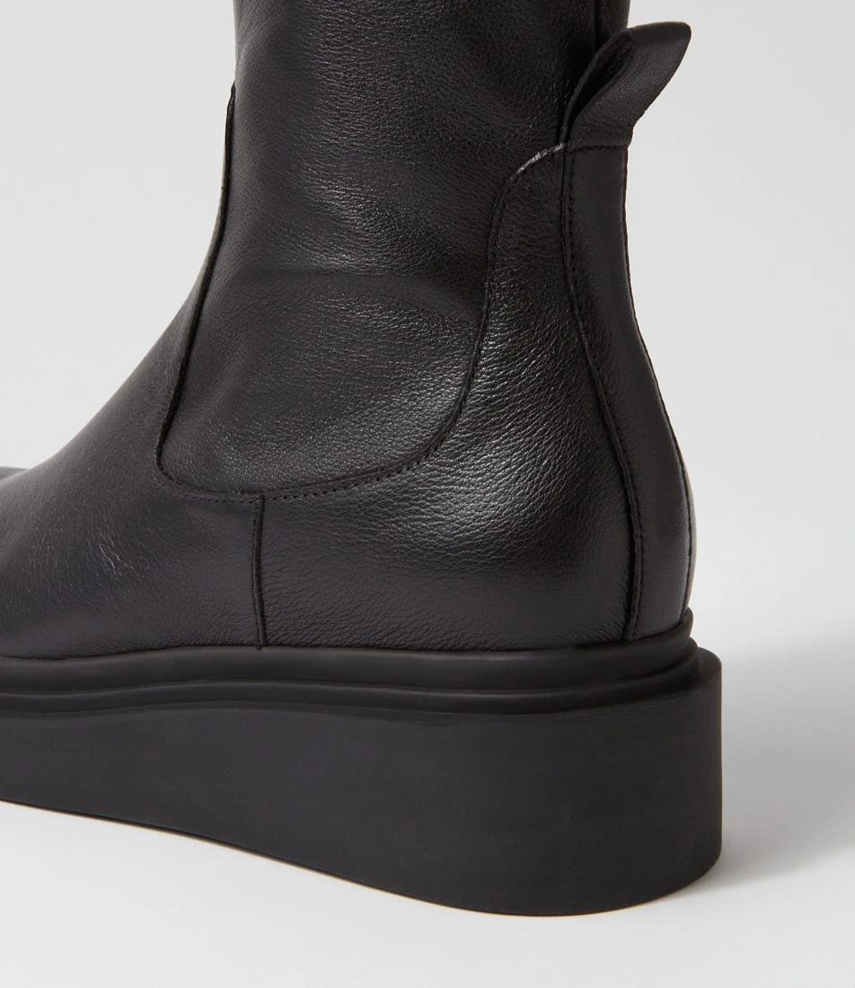 Zonita Black Leather Ankle Boots 7 Zonita Black Leather Ankle Boots - Image 5