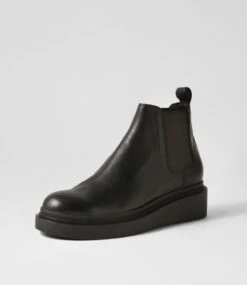 Zoopy Black Leather Elastic Chelsea Boots -Lynx Shoes Shop TO13304B7563 3
