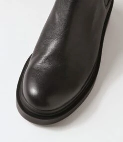Zoopy Black Leather Elastic Chelsea Boots -Lynx Shoes Shop TO13304B7563 5