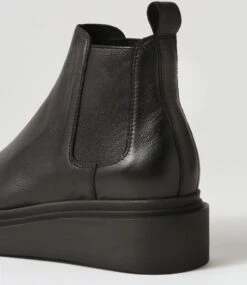 Zoopy Black Leather Elastic Chelsea Boots -Lynx Shoes Shop TO13304B7563 6
