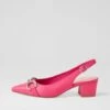 Abrar Bright Pink Leather Heels