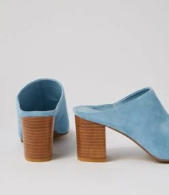 Ceddie Denim Suede Mules -Lynx Shoes Shop TO13344DADSU 6
