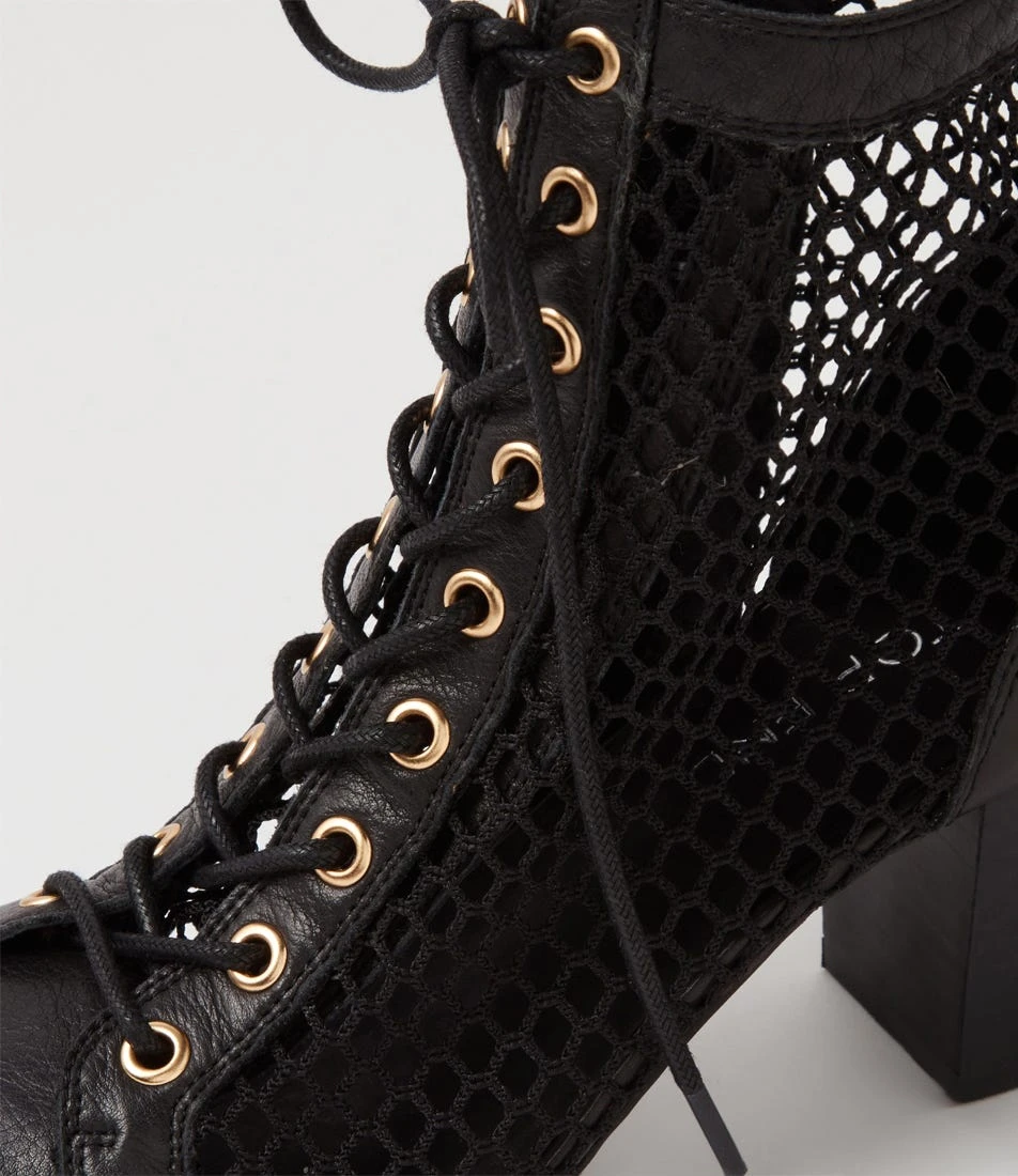 Cluckie Black Mesh Leather Sandals 7 Cluckie Black Mesh Leather Sandals - Image 5