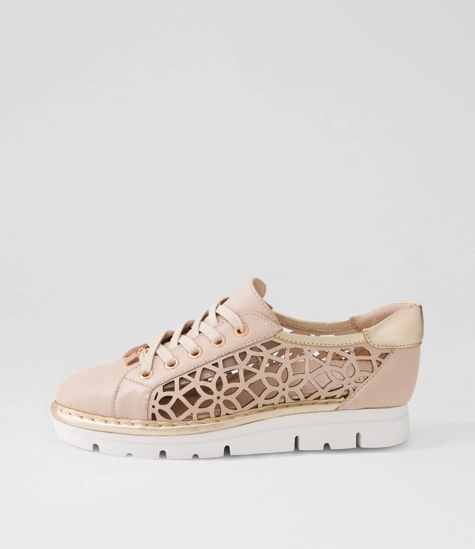 Elin Pale Rose Gold Leather Sneakers 3 Elin Pale Rose Gold Leather Sneakers