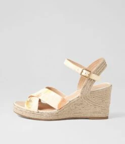 Ghosta Orange Yellow Splash Leather Espadrilles