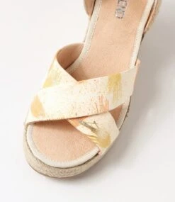 Ghosta Orange Yellow Splash Leather Espadrilles 10 Ghosta Orange Yellow Splash Leather Espadrilles -Lynx Shoes Shop TO13369OKQLE 5