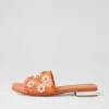 Klasse Orange White Patent Multi Slides -Lynx Shoes Shop TO13383OALH7 2