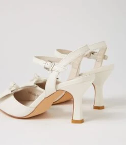 Lariah Ivory Leather Heels -Lynx Shoes Shop TO13390W23LE 6