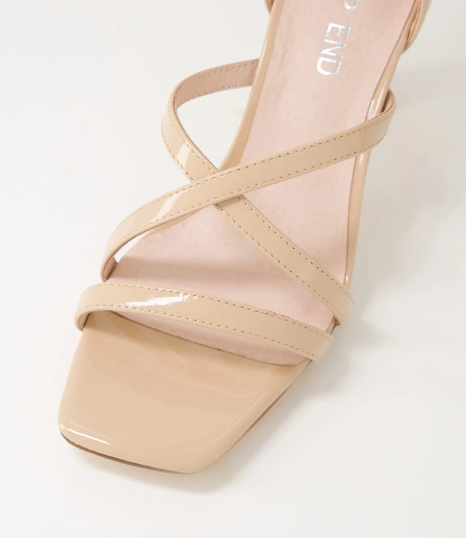 Leisl Nude Patent Leather Sandals 6 Leisl Nude Patent Leather Sandals - Image 4