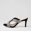 Narleta Black Silver Suede Jewels Mules -Lynx Shoes Shop TO13404BCIZB 2