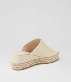 Oagle Milk Gold Leather Sandals -Lynx Shoes Shop TO13413XDSLE 4