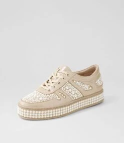 Quara Nude Shimmer Multi Sneakers -Lynx Shoes Shop TO13420KKXHG 3