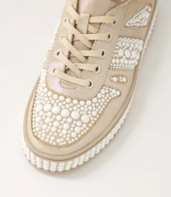 Quara Nude Shimmer Multi Sneakers -Lynx Shoes Shop TO13420KKXHG 5